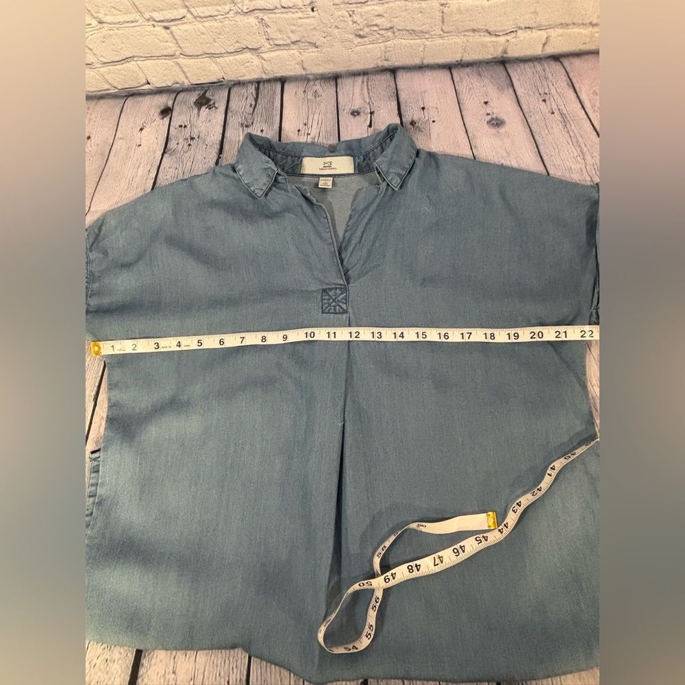 Thread + Supply Chambray Cap Sleeve Minimalist We… - image 6